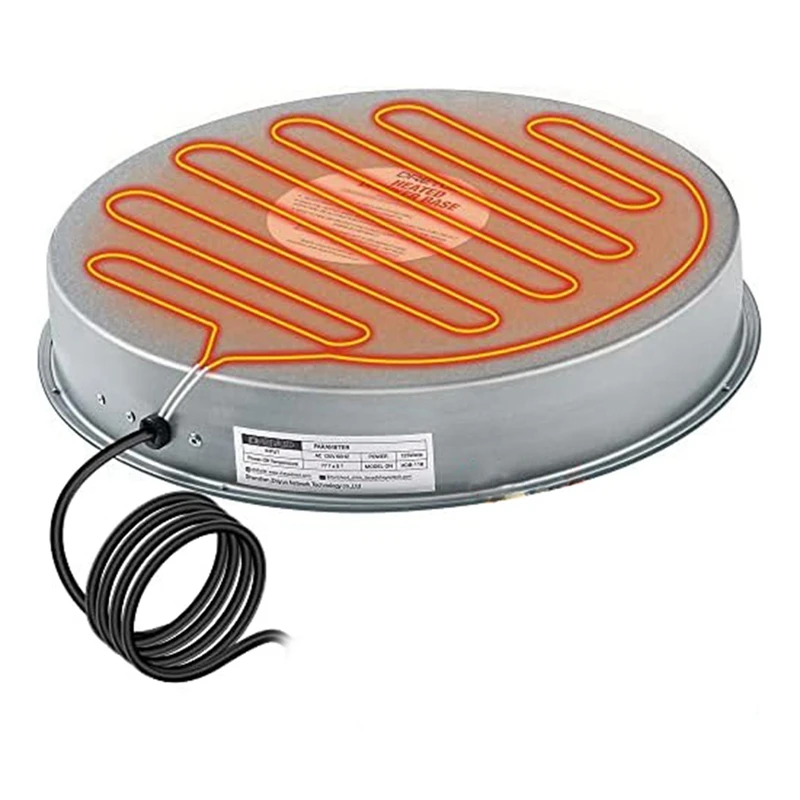 Poultry Waterer Heated Base, Chicken Water Heater 125 Watt Winter De-Iker Heated Base, Pet Water Heater