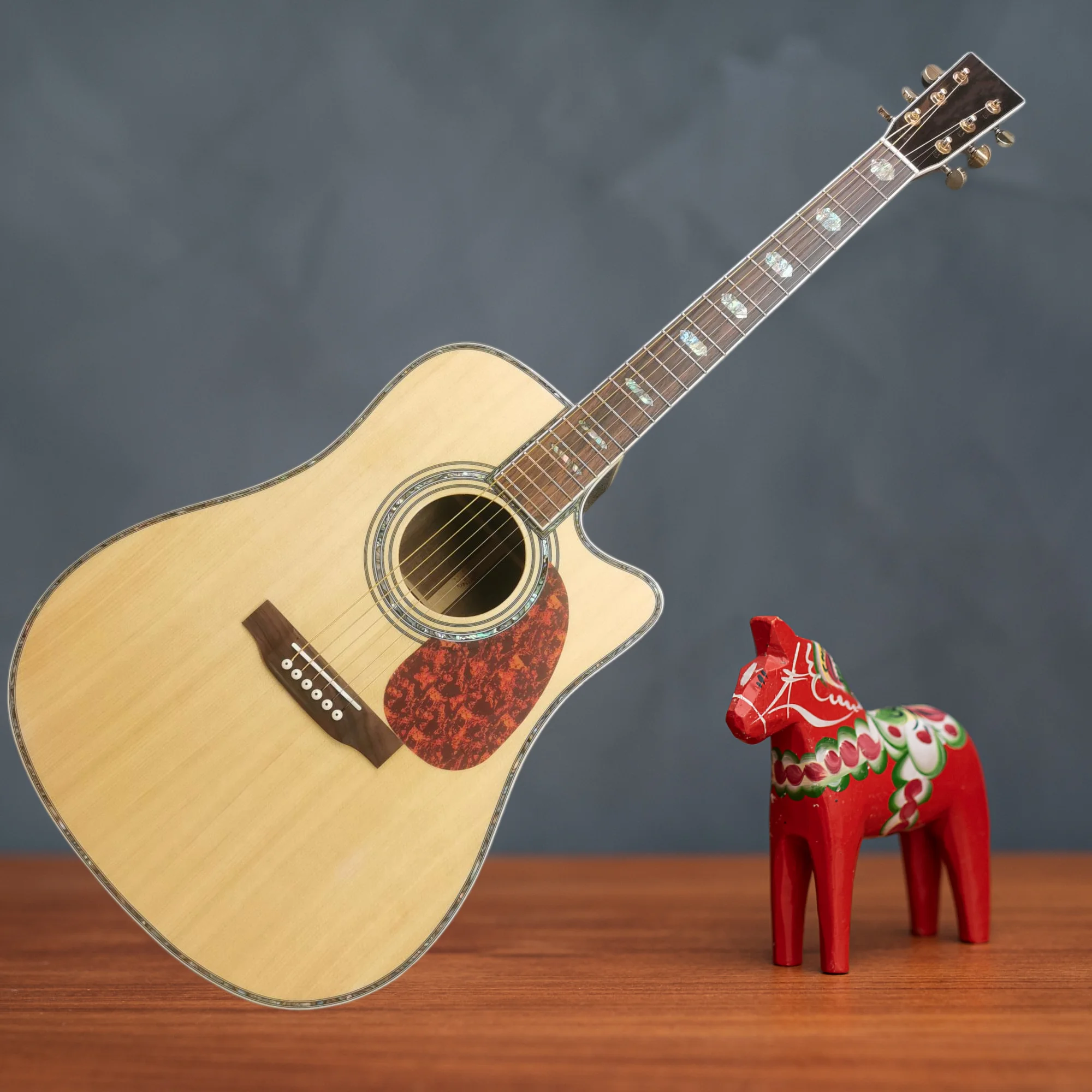 مقطع 41 بوصة من الخشب الصلب مع زوايا مفقودة، سلسلة جيتار صوتي صوتي علوي D45 #3