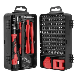 Multifuncional Magnetic Precision Screwdriver Set, Kit de Ferramentas de Reparação para Computador, Laptop, Telefone, MacBook, Reparos Domésticos, 115 em 1