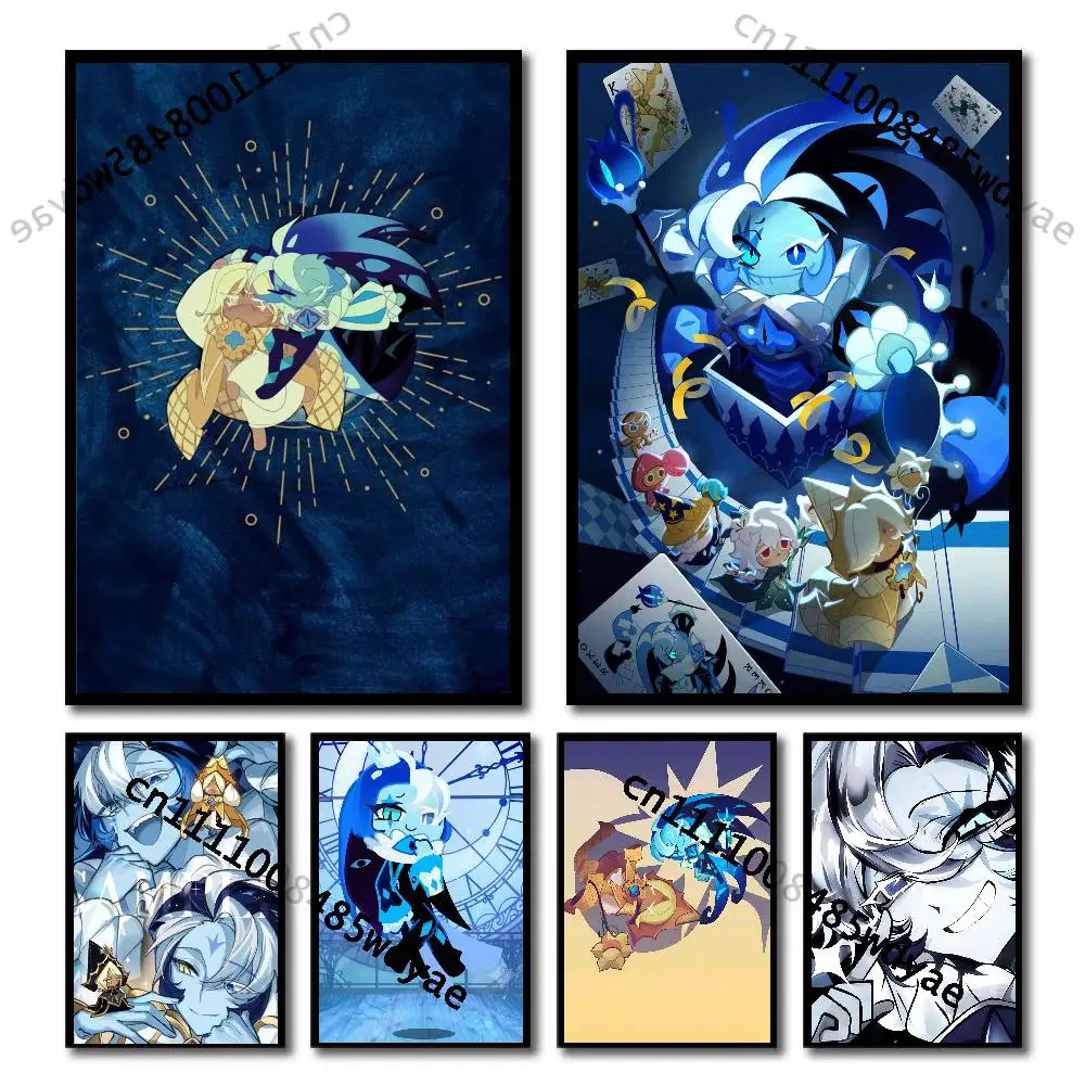 

C-Cookie Run Kingdom Shadow Milk Cookie Classic Wall Art Canvas Print Poster, Suitable for Home, Living Room Decoration Painting