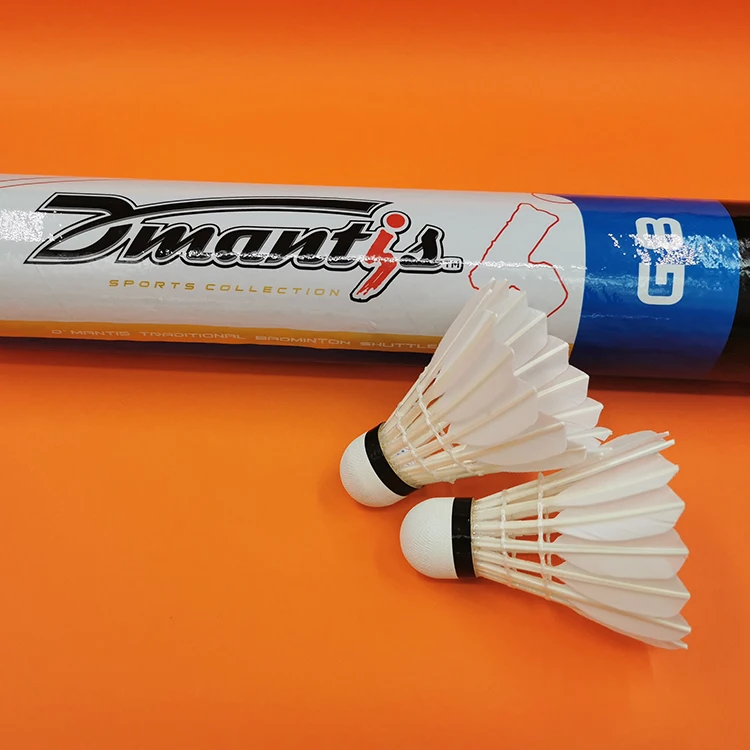 Indoor Badminton Shuttlecock 77 Durable Stretched Goose Feather Double Cork Stable for Sports Training Daily Use