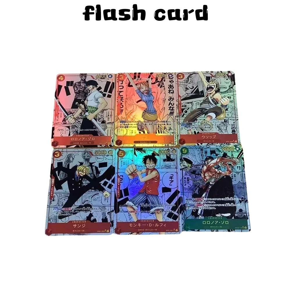 

DIY ONE PIECE Monkey D. Luffy Gear fourth Original Flash Card Series 9PCS Anime Peripheral Game Collection Card Holiday Gift