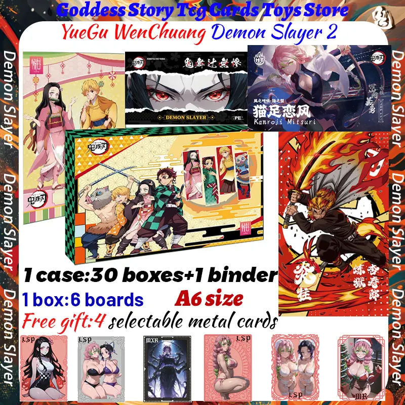 

Новейшая коллекционная карта YueGu WenChuang Demon Slayer 2 A6 Borads Shinobu, японское аниме, коллекция Mitsuri, подарок для хобби
