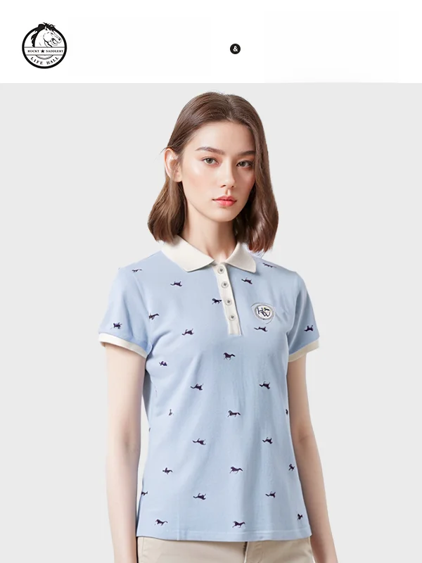 women's-shirt-horseware-brand-summer-t-shirt-knight-costume-pattern-design-equestrian-sports-fitness-fans-goods