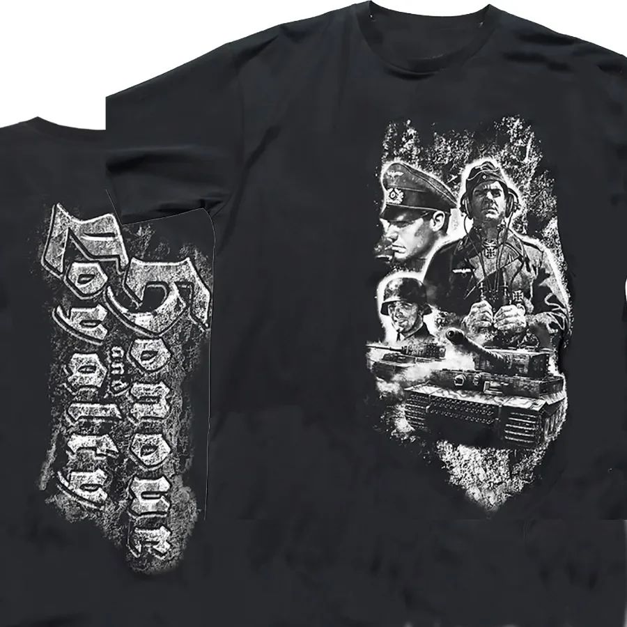 Honor and Loyalty  Panzer Division T-Shirt 100% Cotton O-Neck Short Sleeve Casual Mens T-shirt Streetwear