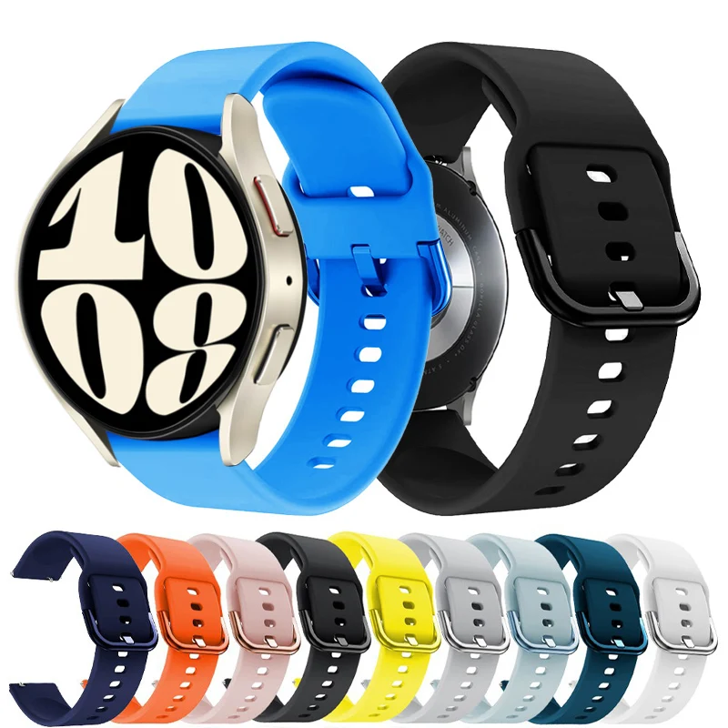 Silicone Strap For Samsung Galaxy watch 6/5/4 44mm 40/5 pro 45mm/Classic 46mm 42/Active 2 20/22mm Bracelet huawei gt 2/3pro band