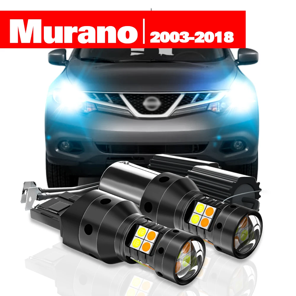 

Для Nissan Murano 2003-2018: 2 шт. светодиодных двухрежимных поворотников + дневные ходовые огни (ДХО) 2008 2009 2011 2012 2013 2014, аксессуары