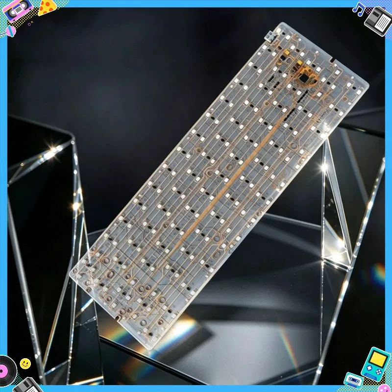 TONIX-NIX60 Magnetic Switch PCB Customized Transparent 60% Layout Dual Light Position RGB 8K Polling Rate Keyboard Accessories