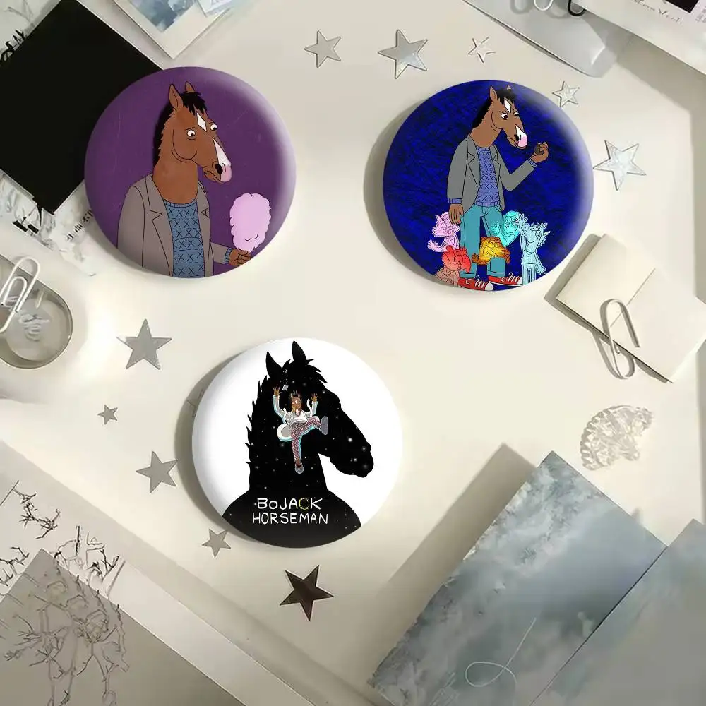 B-BoJack Horsemans Brooches Cartoon Badge Pins Backpack Hat Accessories Friend Gift