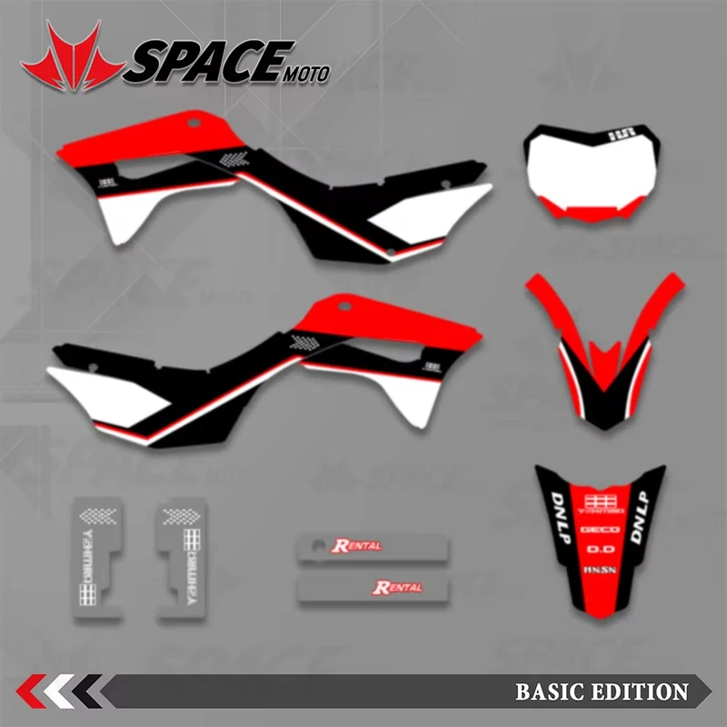 

SPACE Motorcycle Graphics Decals Stickers Kits for Honda CRF125F 2019 2020 2021 CRF 125F Number Name Background Custom