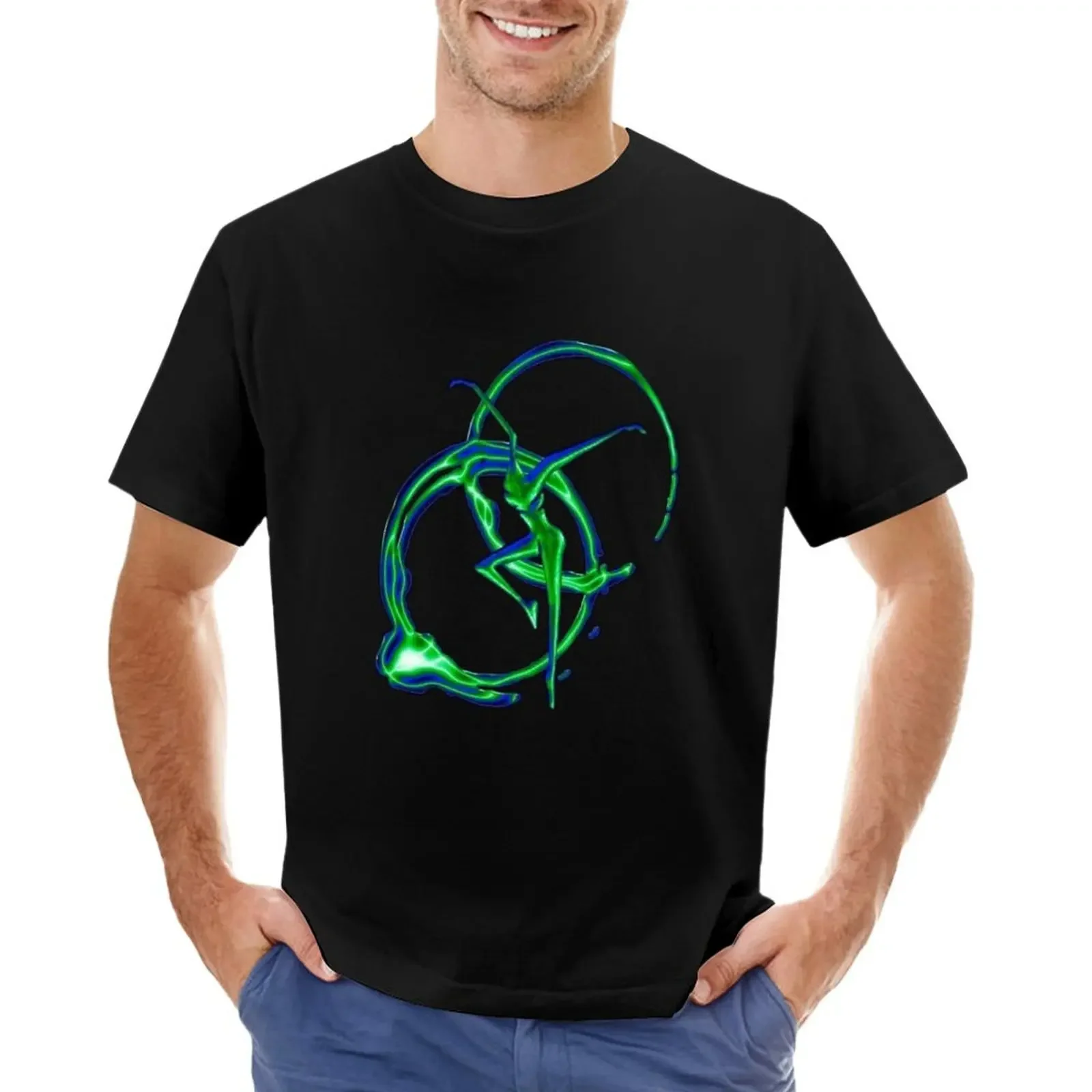 Green Jump T-shirt customs design your own customizeds vintage summer top tshirts for men