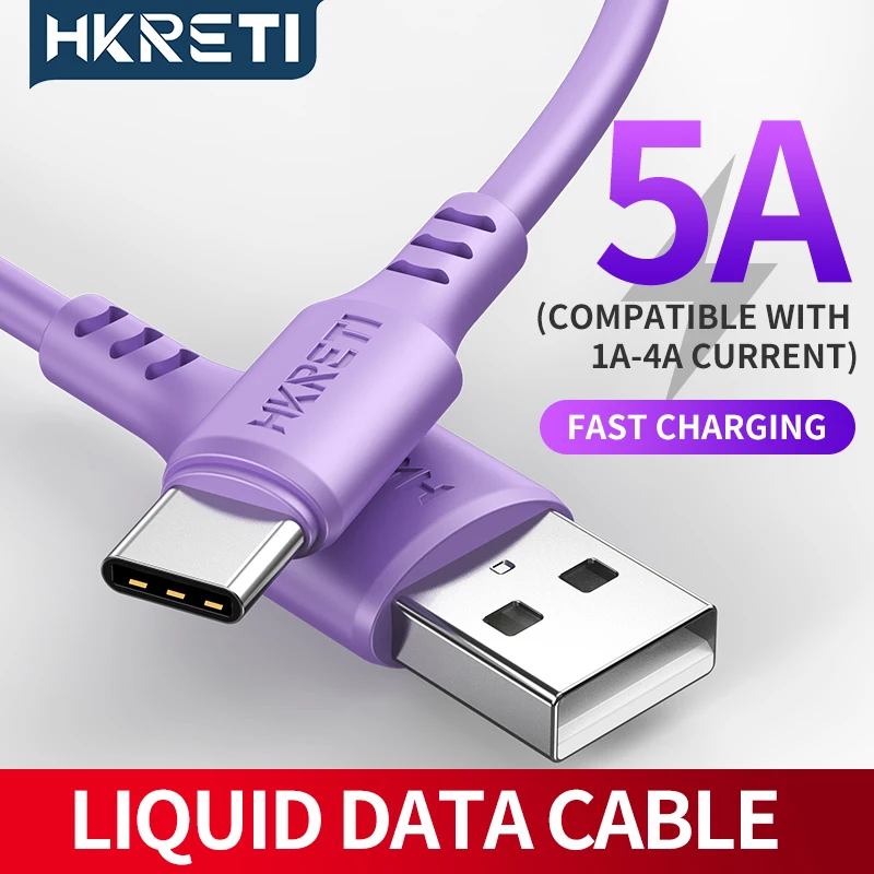 HKRETI Authentic Brand Type C Cable USB Type C to USB 2.0 Fast Charge 3.0 and Sync Data Cable, Suitable for Android Cha