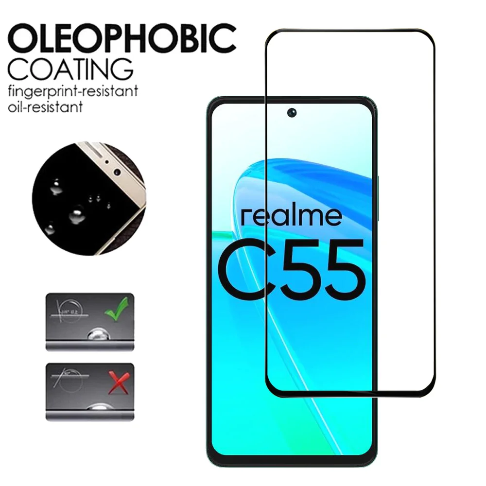 Realmi C 55 HD Vidro de Película para Realme C55 Protetores de tela Realme GT Neo 5 SE Película de vidro temperado e câmera Realmi GT 3 2 Pro Glass