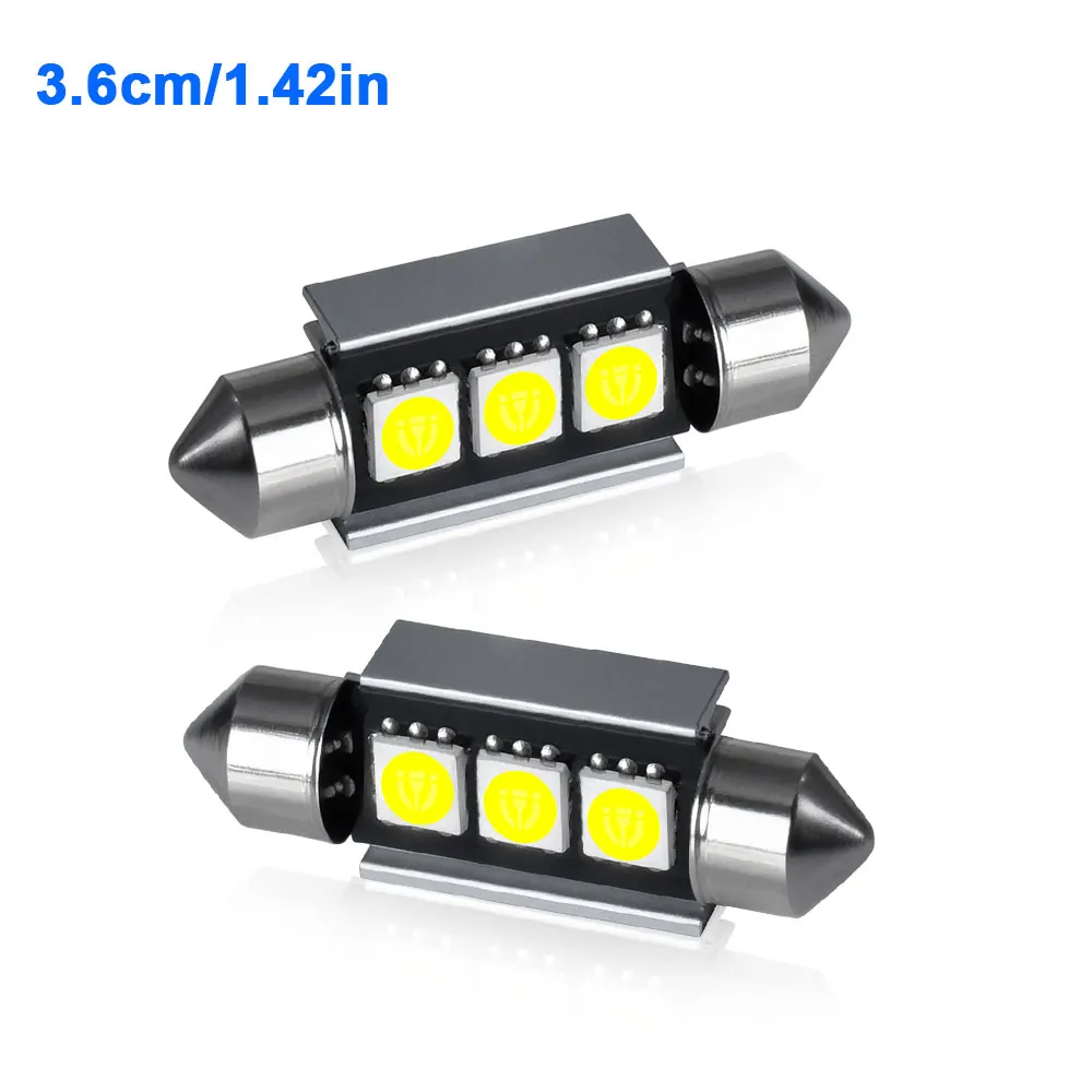2/4/6/10PCS Super Helle Girlande LED 31/36/39/42MM 5050 3 Chips Aluminium Körper Schnelle Kühlung für Auto Lesen Kennzeichen Licht