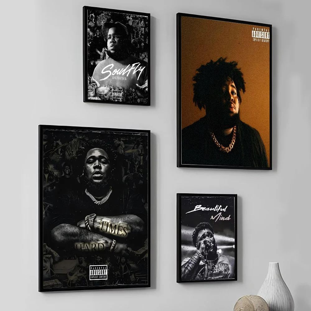 Music Albums Rapper Rod Singer Wave Poster Wall Art Home Decor Room Decor Digital Painting Living Room Restaurant Kitchen Art