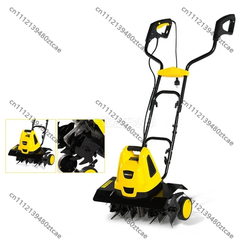 Multifunctional Electric Rotary Tiller Mini Garden Cultivator Small Scarifier Plow Agricultural Soil Loosening Weeding Bulldozer