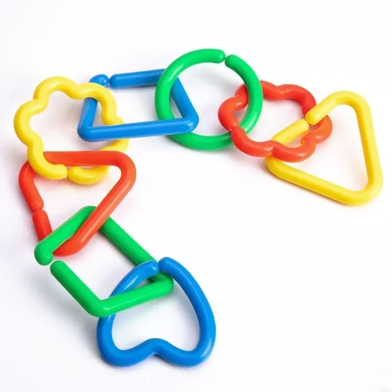 68UC 20 pièces Toy Toy Chaîne Plastic Clip Rainbow Rainbow Bird Cage Toy Link