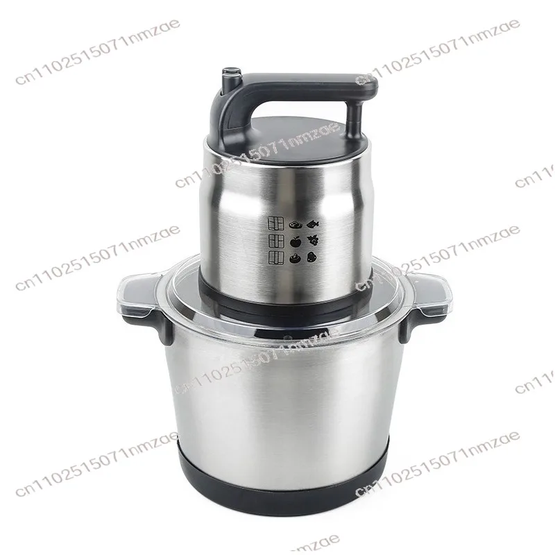 8L Large Capacity Stainless Steel Multifunctional Meat Grinder Electric Mincing Sausage Filling Mixer for Home & Commercial