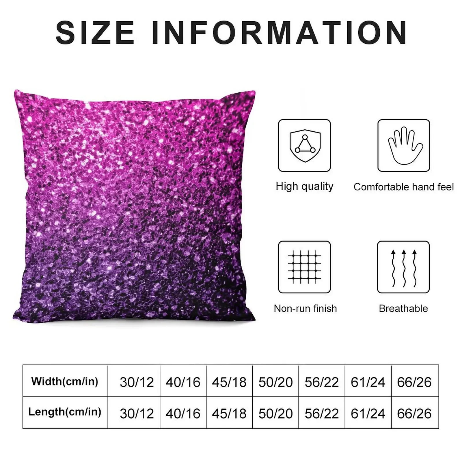 Purple Pink Ombre faux glitter sparkles (Photo of Glitter - Not Reflective) Throw Pillow Cushions Cover pillow pillowcase pillow