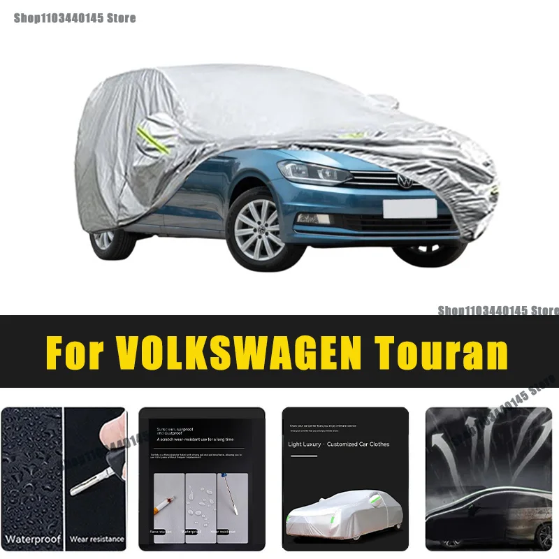 Full Car Covers Outdoor Sun UV Protection Dust Rain Snow Oxford cover Protective For VOLKSWAGEN Touran Accessories car umbrella