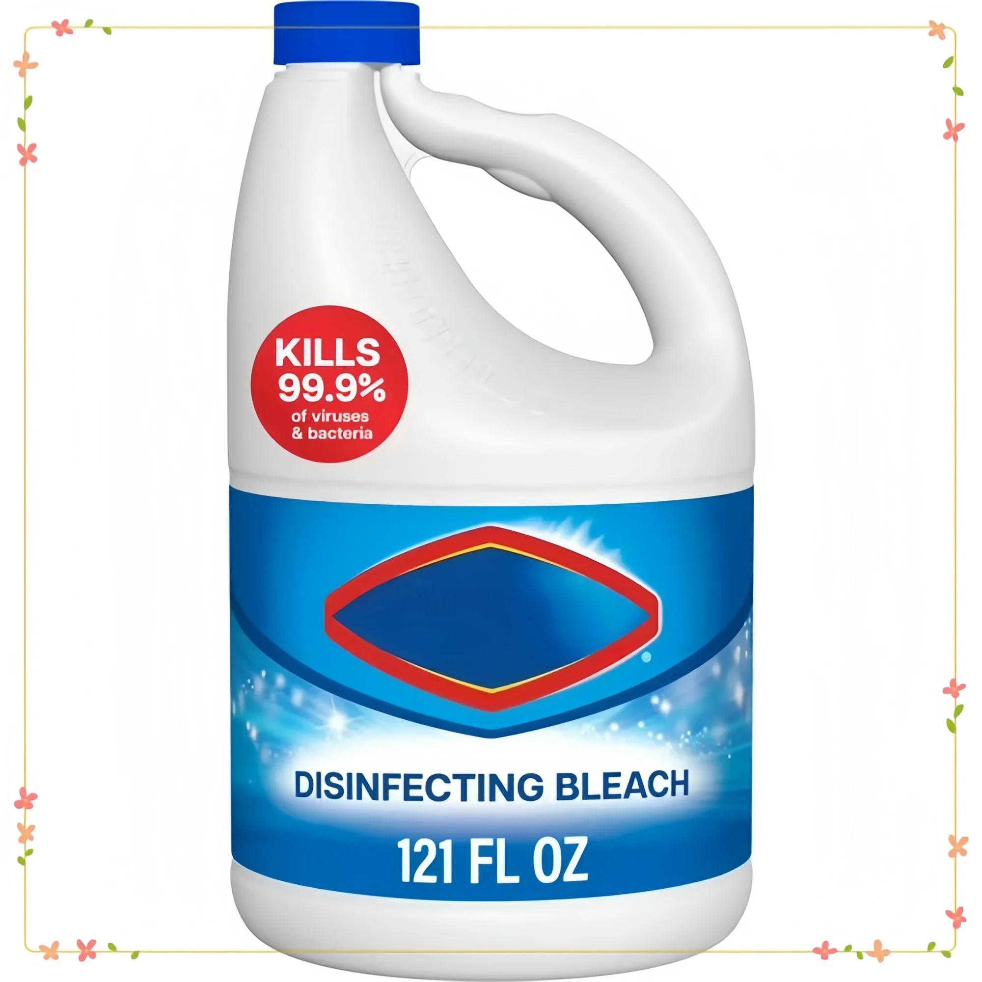 121 oz Lemon Cleaning Bleach, Citrus Scent for Disinfecting, Laundry & Multi-Surface Cleaning, Concentrated