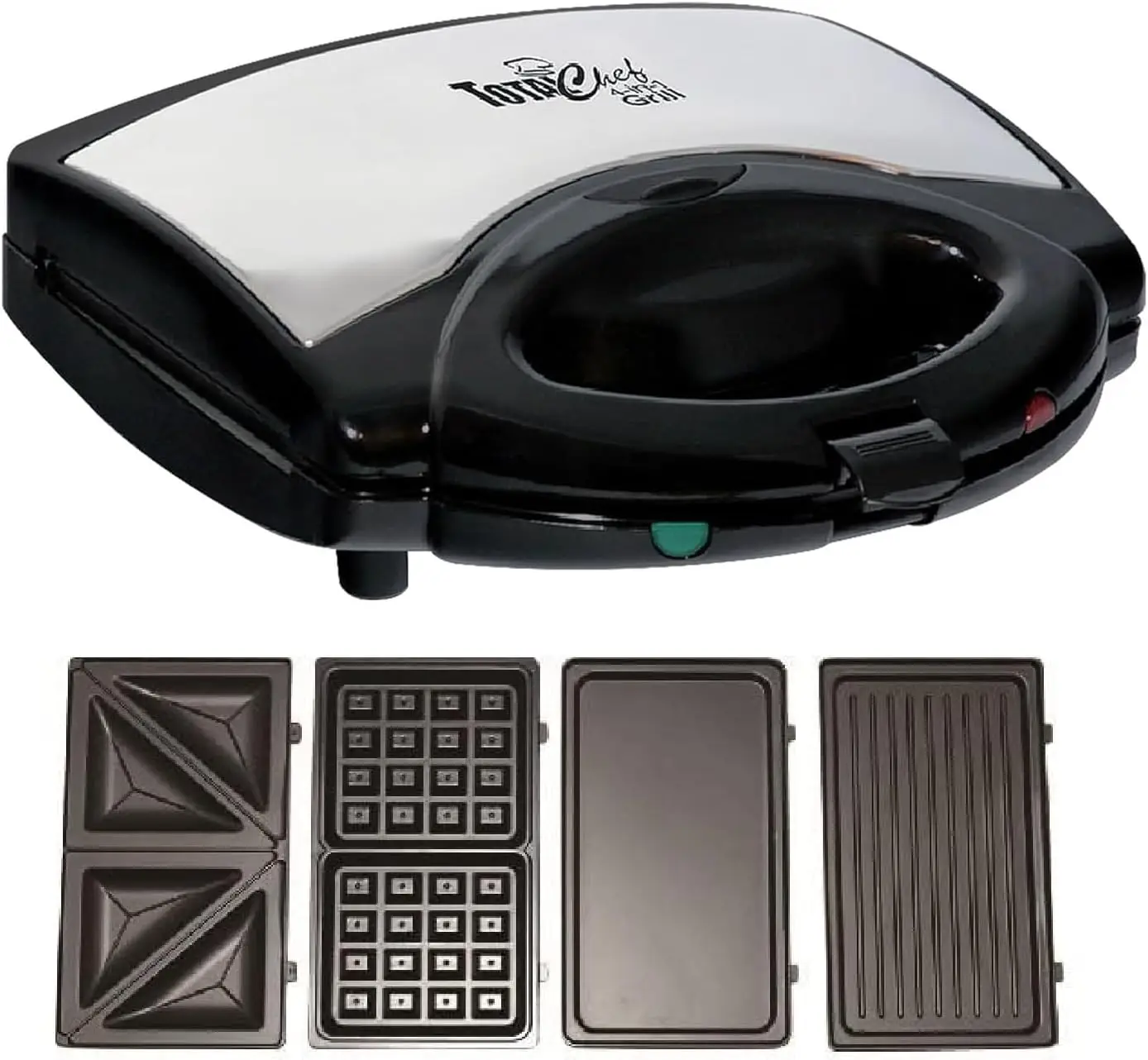 

4 in1 Grill Waffle Maker - Sandwich, Panini Press Machine, Electric, Mini Belgium Waflera, Non-Stick Removable Plates, Easy