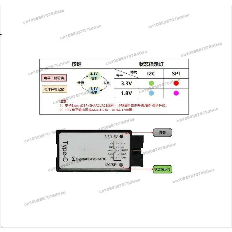 For Emulator/ADI/ ADAU1701 ADAU1452 ADAU1761 A2B