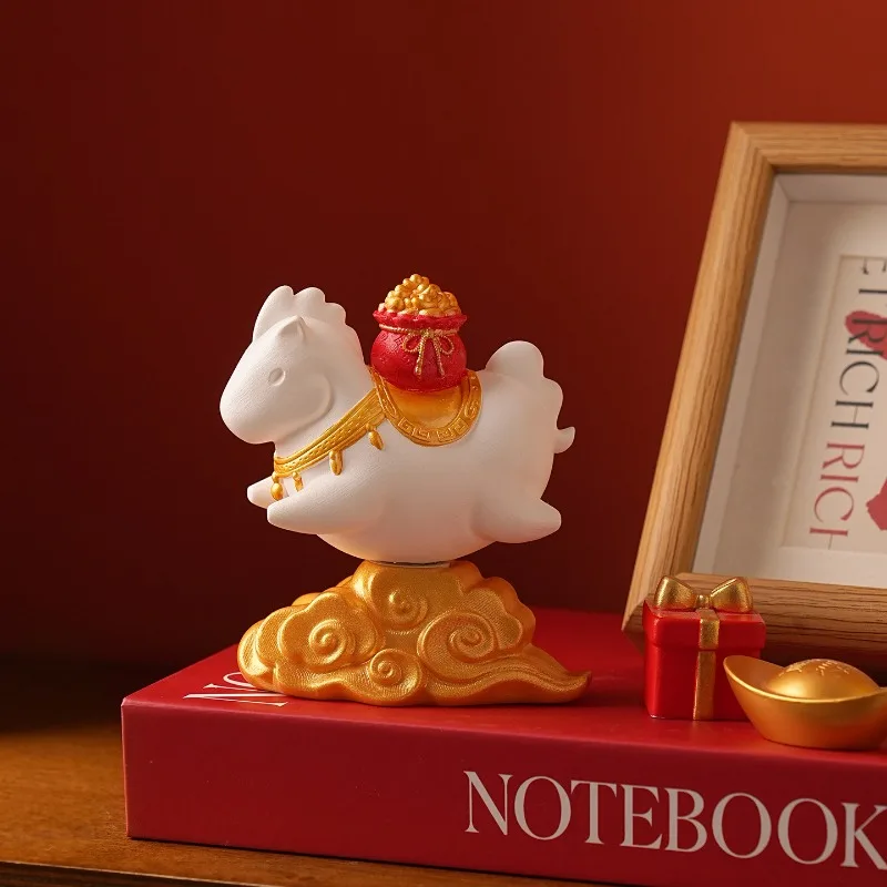 2026 Year of the Horse Mascot Ornament Car Ornament Auspicious Meaning Creative Decoration Desktop Decor Crafts New Year Gifts