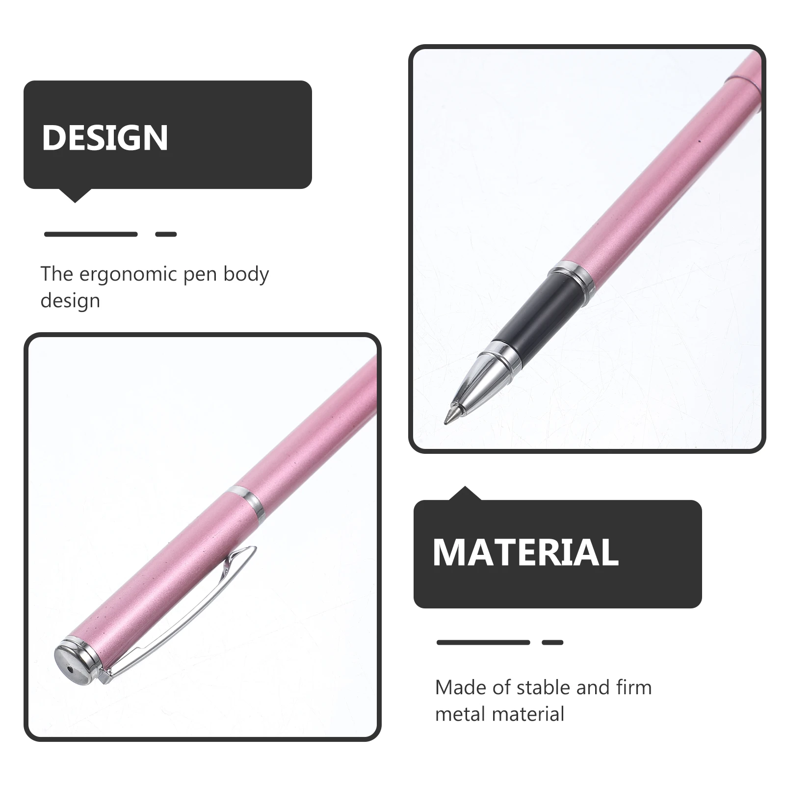 

Refillable Metal Pen With Lid Portable Signature Fine Tip Writing Pen For Office Business Daily Use Gift Stationery Accessory