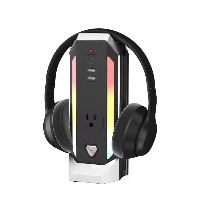 

Multi-Surge Protector Socket Gaming Power Board USB Port Tower Extension Cable 15A 4 AC Socket US Plug 125 Volt Rated Computer