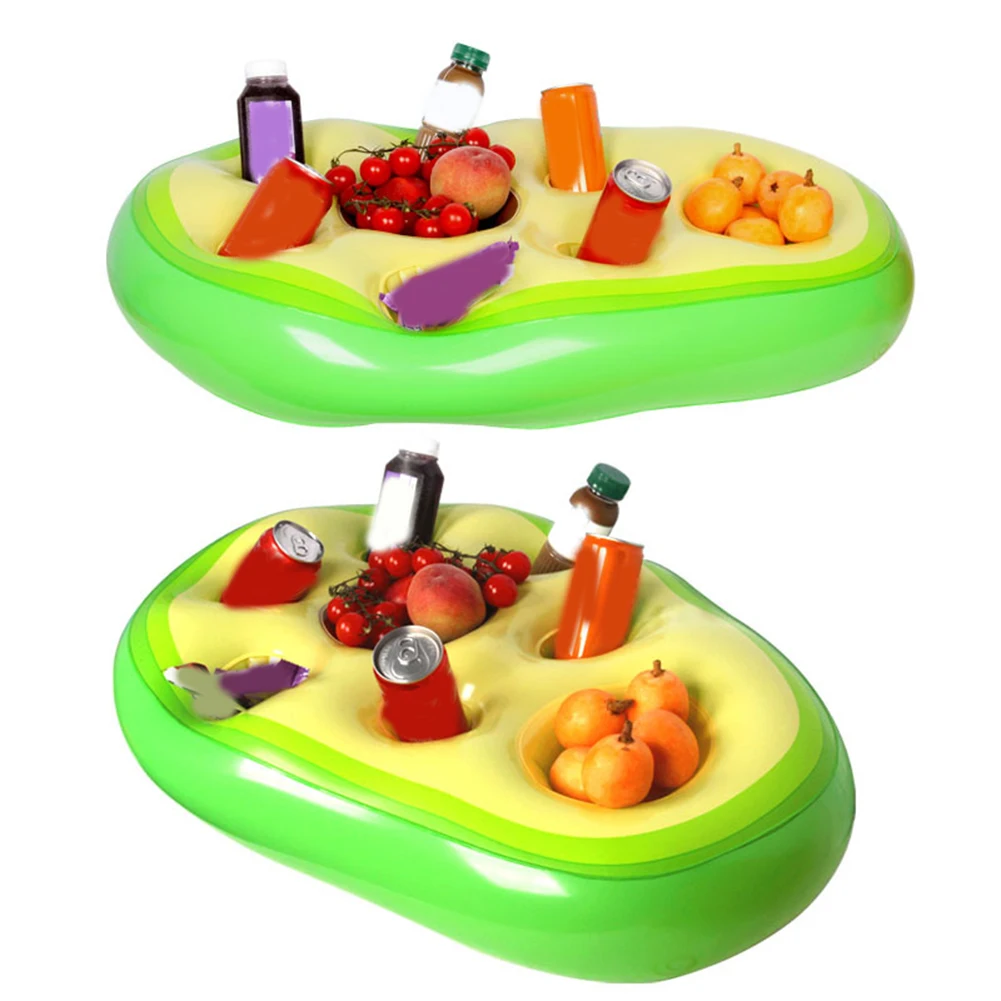 Inflatable Pool Bar Drink Holder Floating Table with Pineapple Shape for Outdoor Pool Parties and Relaxing Swim Time