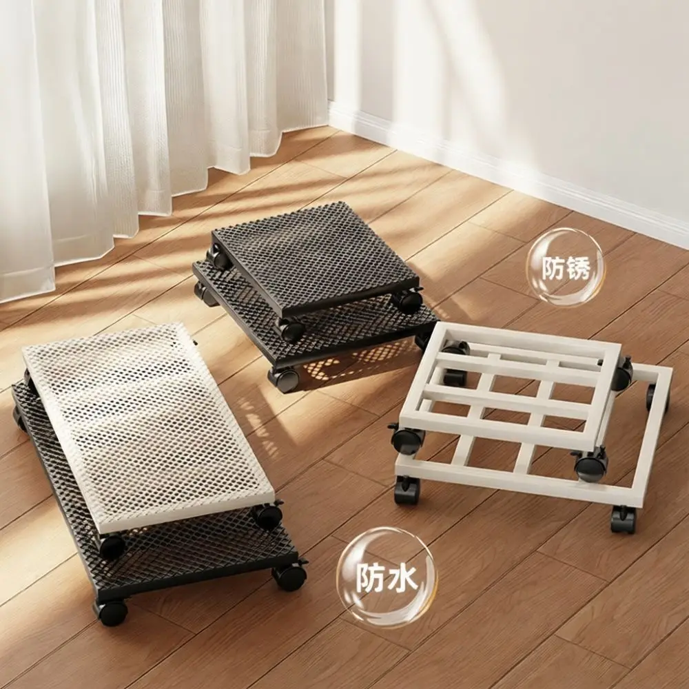 Modern Metal Rolling Plant Rack Movable Flower Pot Tray Stand Indoor Garden Storage Organizer Shelf For Evesigar