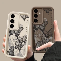 Butterfly Pattern Phone Case For Samsung Galaxy S25 FE S25 Edge S26 S23 S24 Ultra A57 A37 A17 A56 A16 A15 A36 A55 A56 A54 Cover