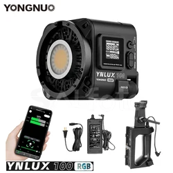 Yongnuo YNLUX100 RGB 120W 2700K-10000K Handheld Led Video Light COB Lamp YNLUX100RGB Camera Creative Photography Fill Lighting