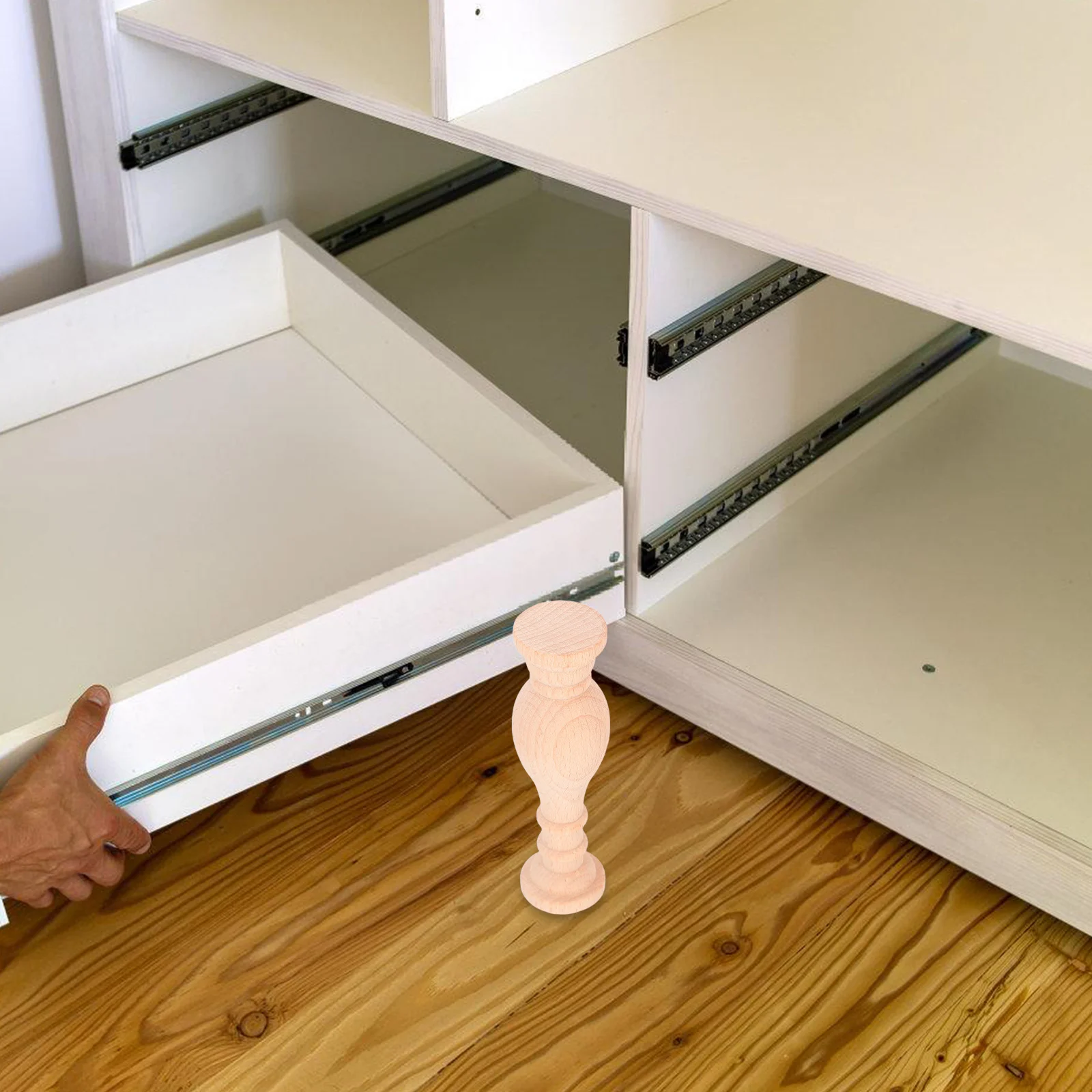 

10Pcs Unpainted Wooden Spindles Fluted Craft Balusters for Wardrobes and Decorative Railings Elegant Carving DIY Furniture