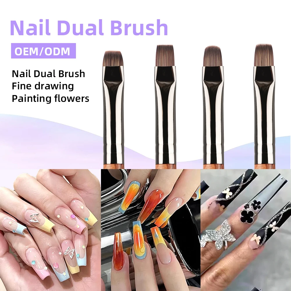 Neue Fabrik Custom Design Ultra Wide 9,2mm Reinigung Polnisch Staub Acryl Kunst Nagel Pinsel Sets 3d Uv Gel Französisch nagel Pinsel