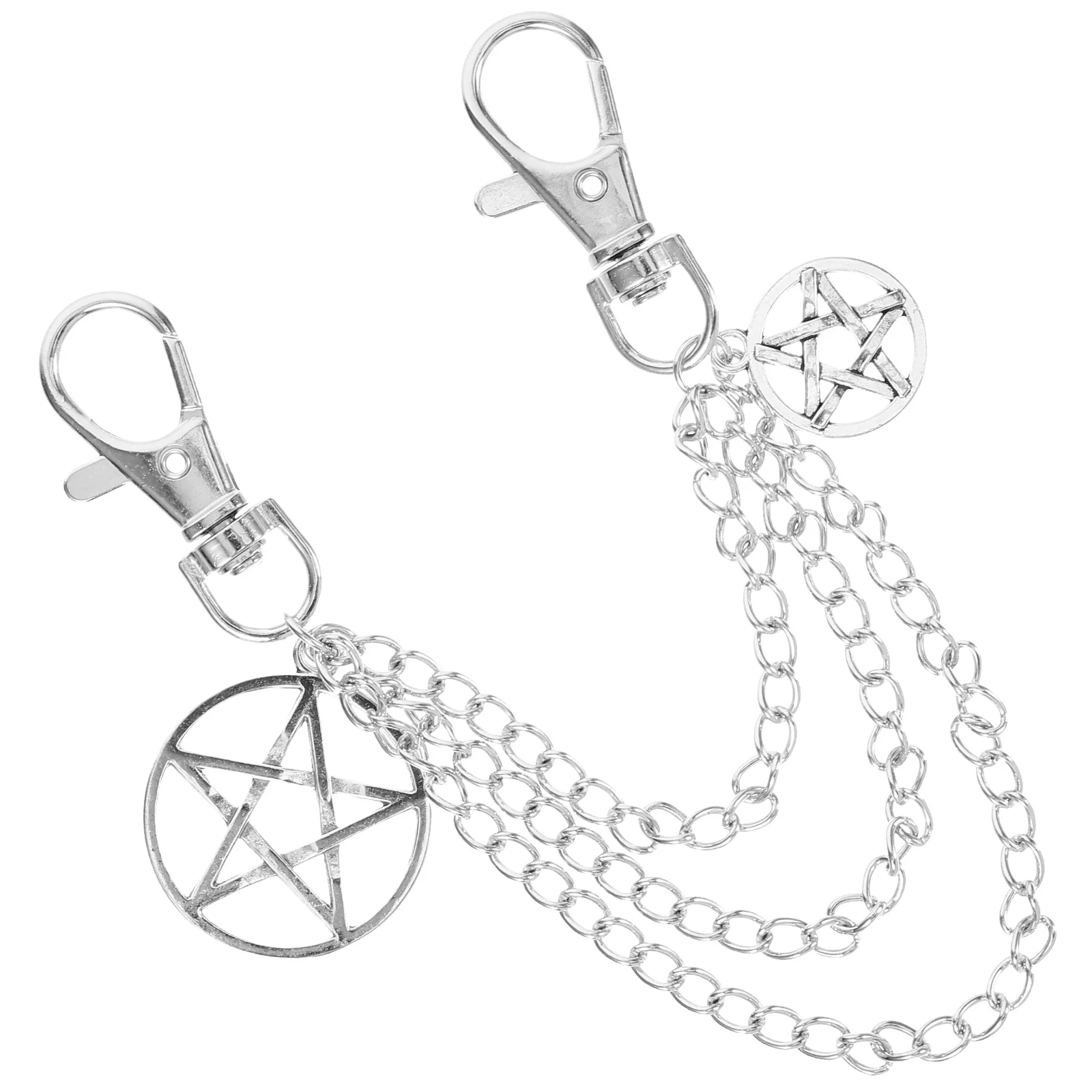 Five-pointed Star Metal Shoe Chain Shoelace Buckle Charms for Sneakers Pentagram Women Chains Clog Alloy