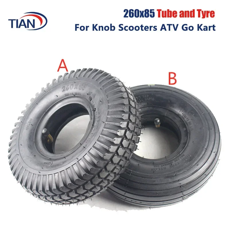 260x85 Tire and Inner Tube 3.00-4 260*85 Knobby Scooter ATV Go Kart Tyre Motor