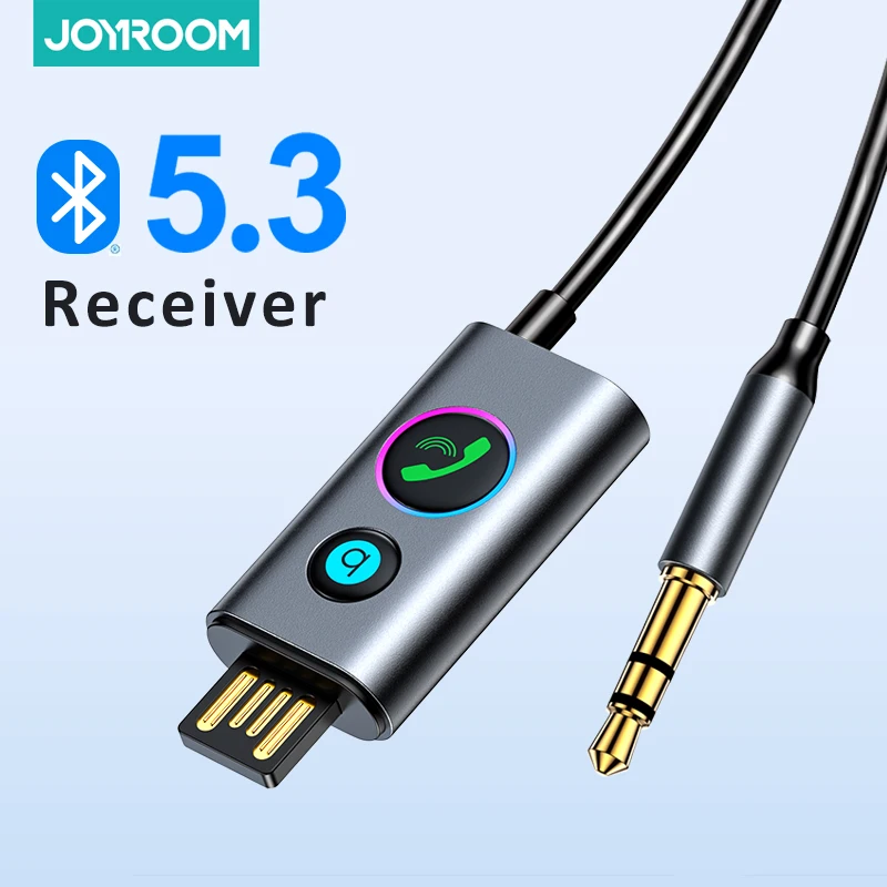 

Joyroom Bluetooth Aux Adapter Wireless Car Bluetooth audio Receiver HiFi Deep Bass Sound Handsfree Adapter for Car Speaker