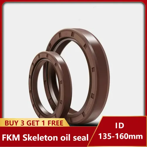 Imagen 1 del producto FKM-sello de aceite de Marco ID135/140/145/150/155/160mm, OD 160-190mm, espesor 10/12/13/14/15mm, anillos de junta de goma fluorada