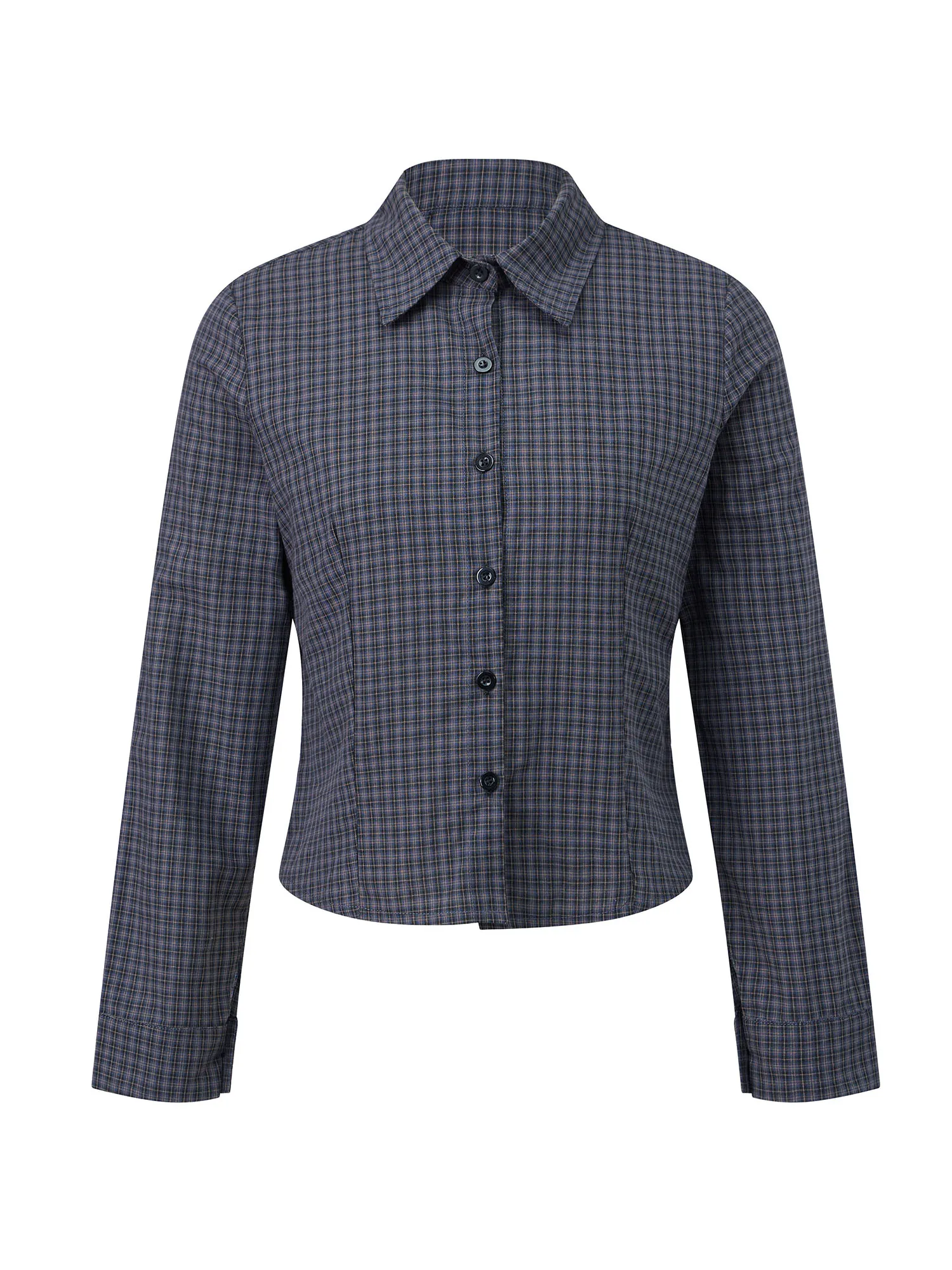 

Женская рубашка на пуговицах, повседневные стильные клетчатые топы с отложным воротником и длинными рукавами на осень и зиму