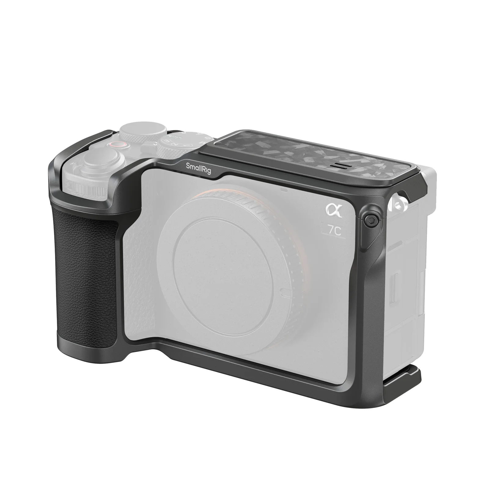 SmallRig Case voor Sony Alpha 7C II / 7CR Tantalum Grijs, slechts 126g met Hot Shoe Cover en Ergonomische Grip voor A7C II / 7CR 5560