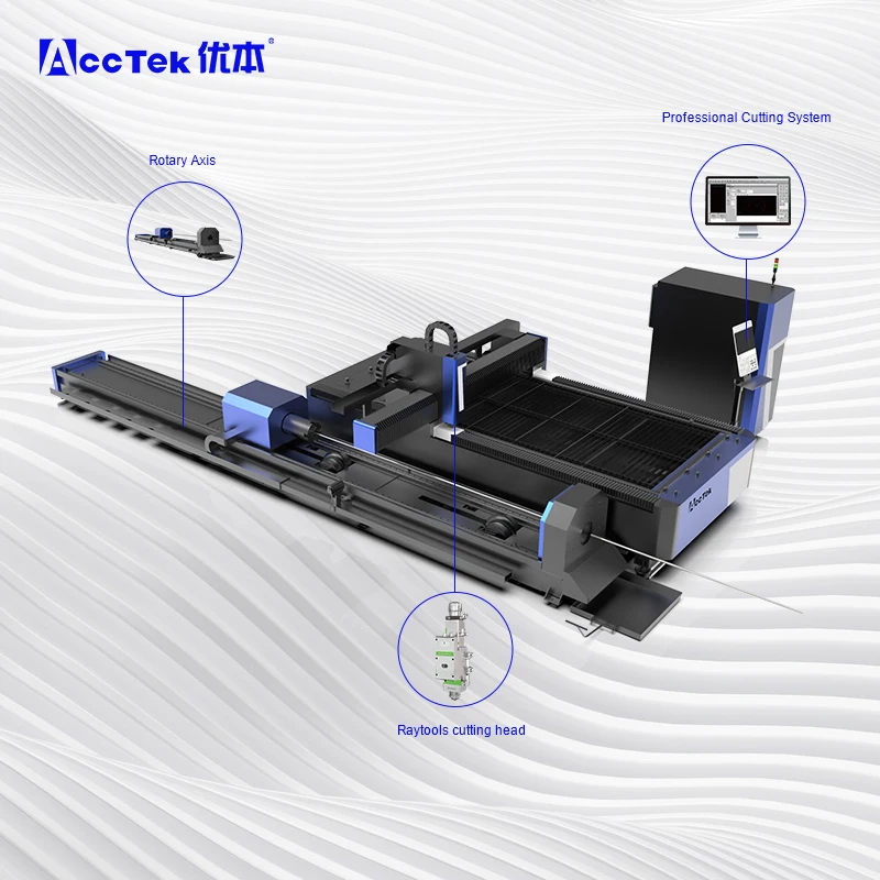 

Automatic CNC Fiber Laser Cutting Machine 3000W 6000W for Steel Sheet and Tube