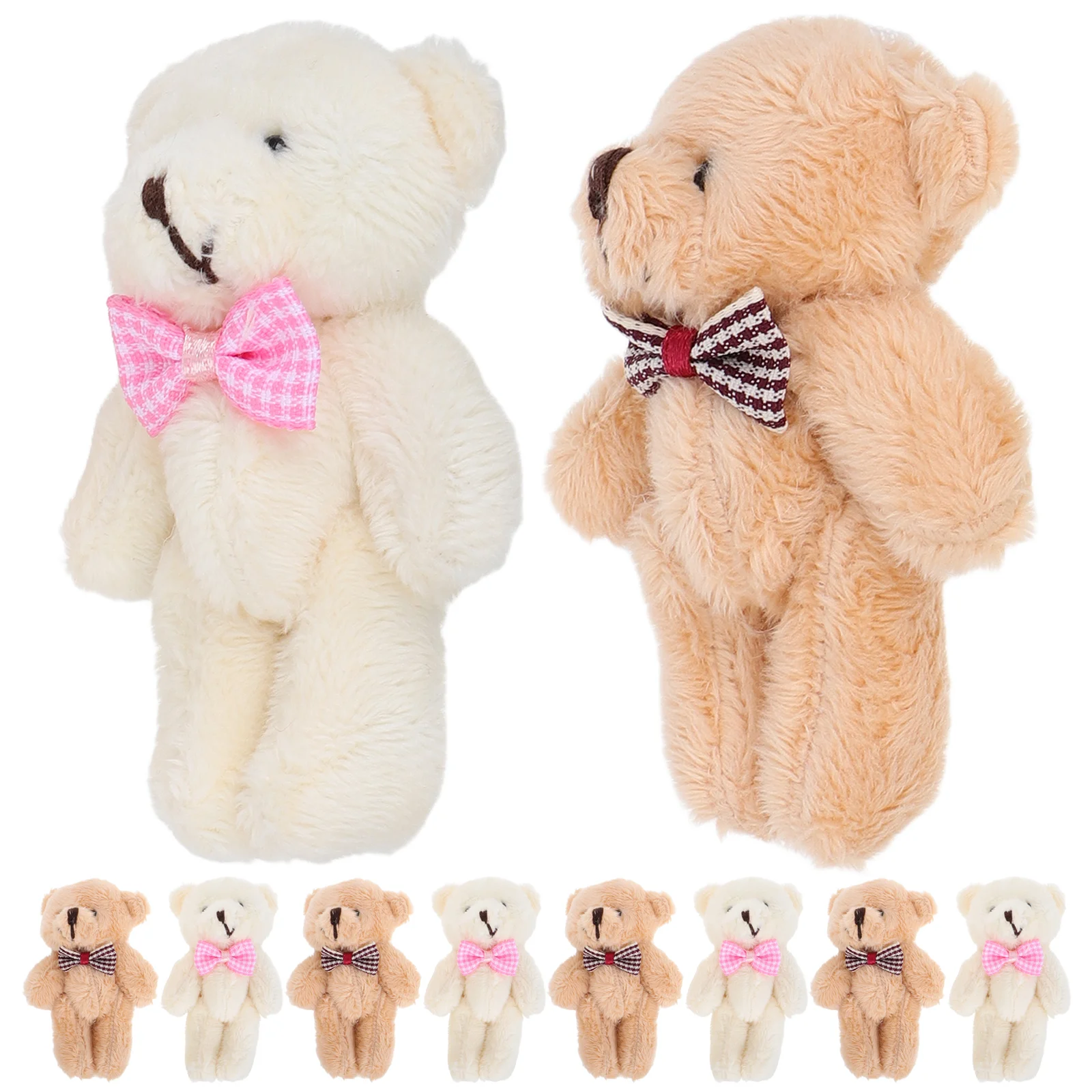 

10pcs Mini Bear Plush Dolls Tiny Bear Mini Bear Tiny Soft Bear Stuffed Animal Pendants Stuffed Bear Dolls Tiny Bear Bouquet