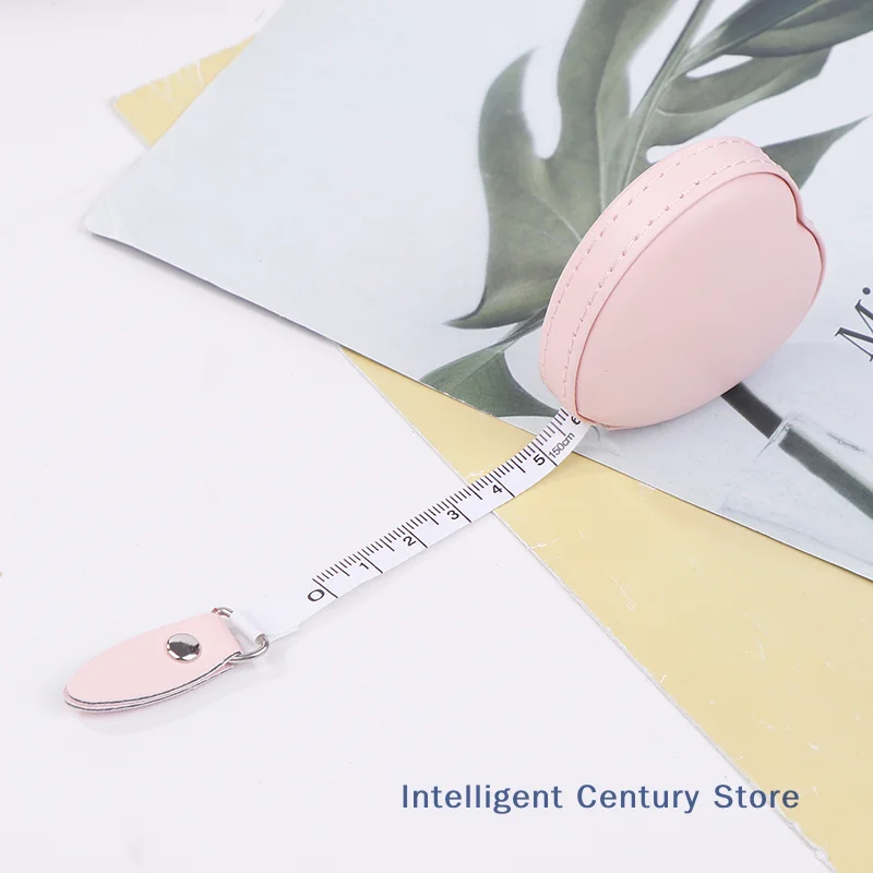 1.5m Cute Heart Shape Tape Measure Portable Flexible Ruler Soft Leather Wear Resistant Mini Ruler