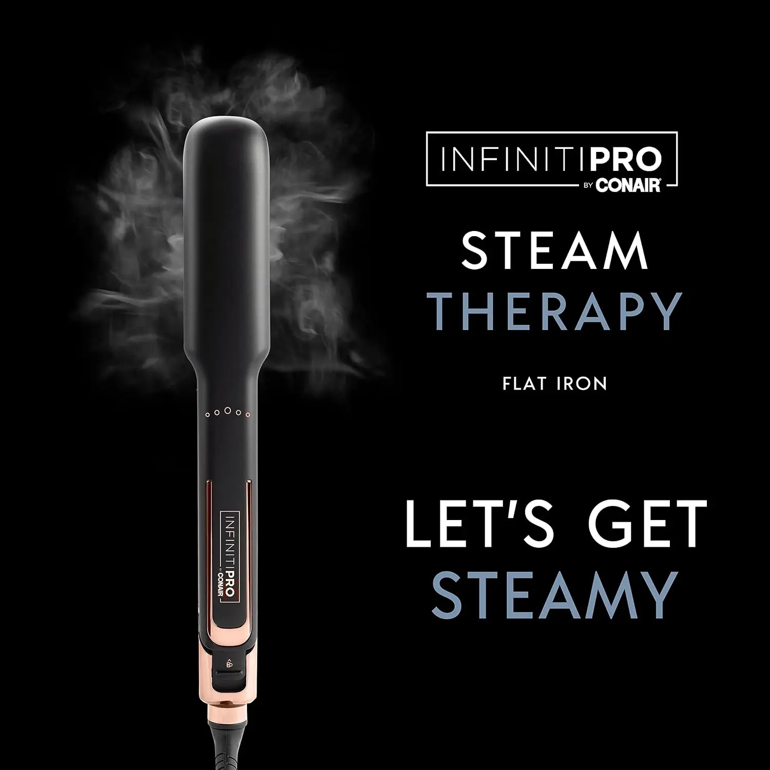 1 1/2-Inch Steam-Enhanced Flat Iron Hair Straightener for Smoothing and Steam Styling