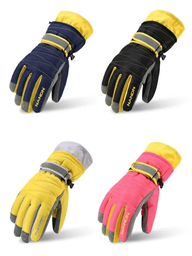 AliExpress Winter Thermal Ski Gloves Unisex Waterproof Snowboard Anti-slip Cycling Gloves Riding Hiking Motorcycle Warm Fleece Mitten Glove