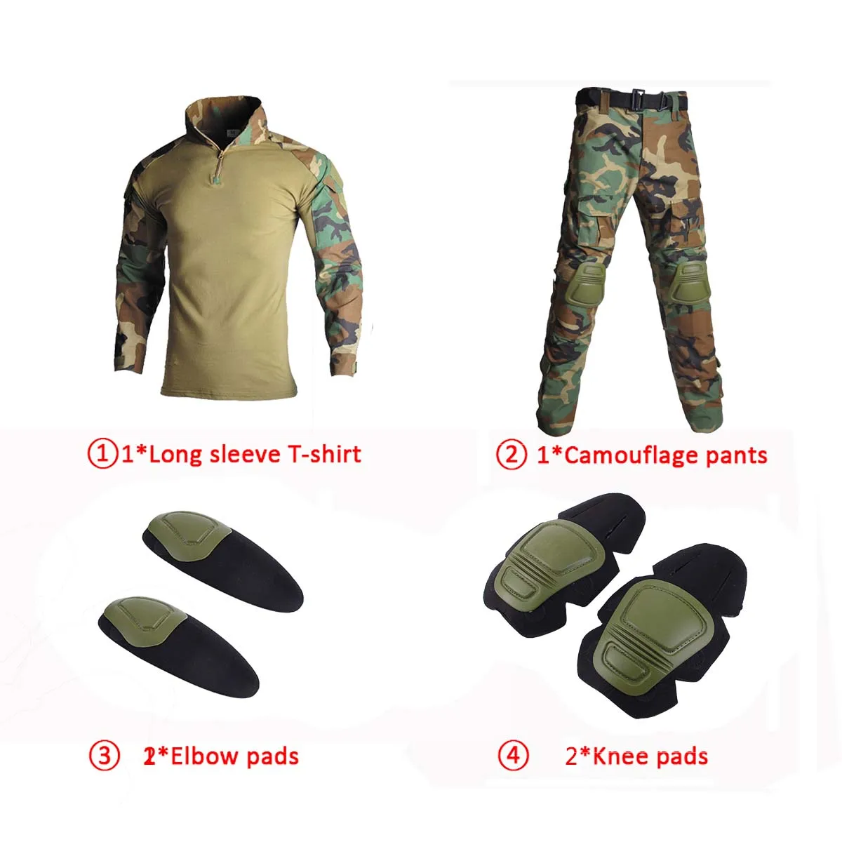 Jungle Camouflage G2 Tactical Frog Suit Set Long Sleeve Combat Shirt Cargo Pants Military Paintball Hunting Training Uniform view 4