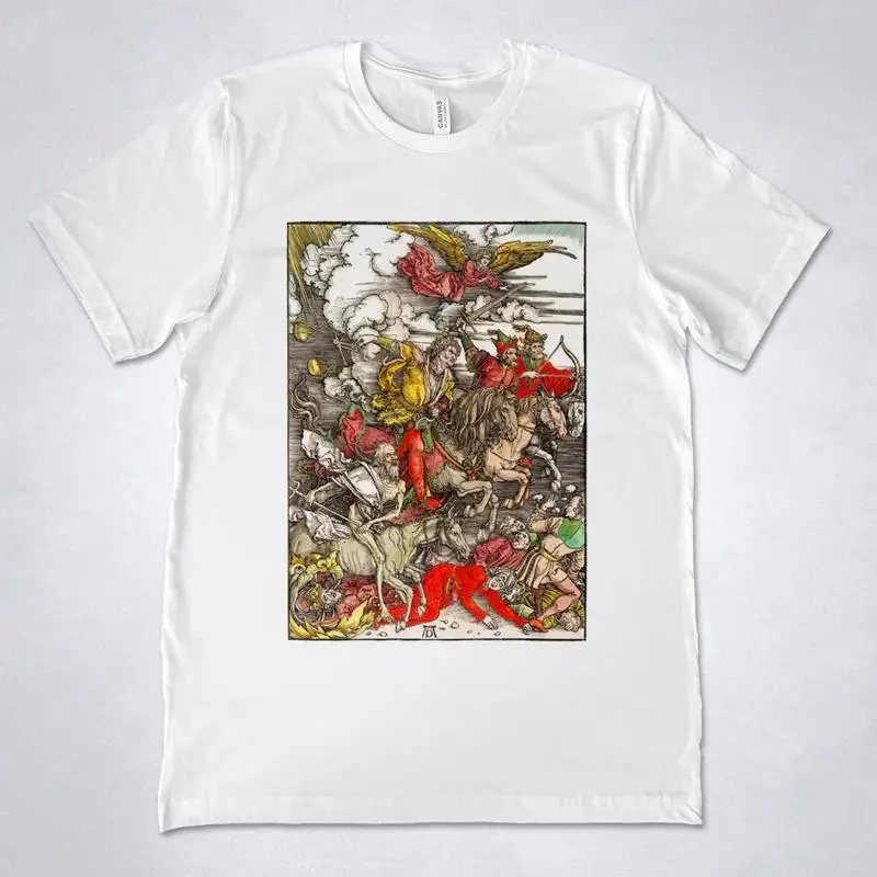 Albrecht Durer Four Horsemen of the Apocalypse in color t shirt unisex