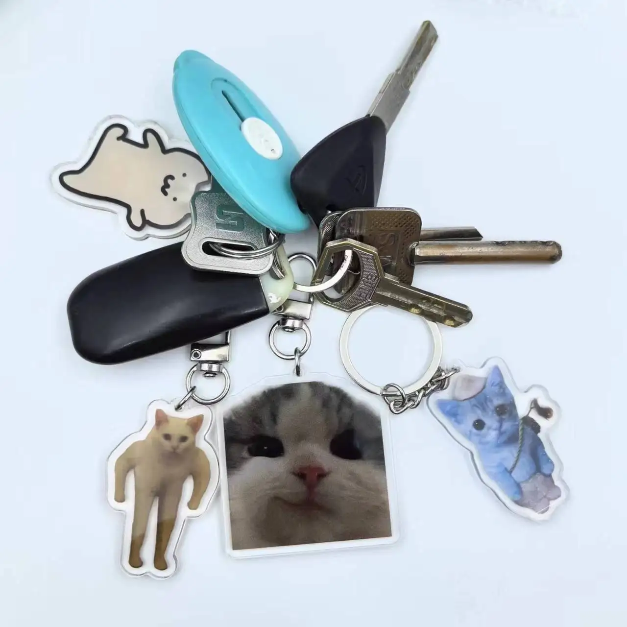 Strong Cat Meme Smirking Cat Meme Indo Ali El Gato Cat Meme Funny Cute Keychain Phone Pendant Bag Pendant Gift For A Friend